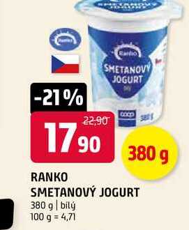 Ranko smetanový jogurt 380g