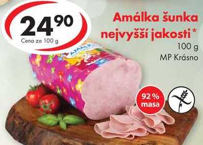 Amálka šunka nejvyšší jakosti, 100 g