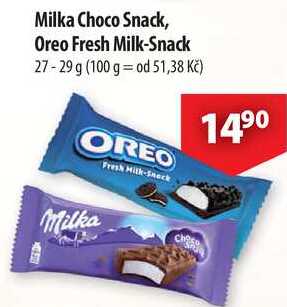 Milka Choco Snack, Oreo Fresh Milk-Snack, 27-29 g  