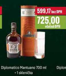 Diplomatico Mantuano 700 ml + 1 sklenička