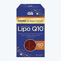 GS Koenzym Lipo Q10 60mg 60 + 10 kapslí