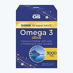 GS Omega 3 citrus 100 + 70 kapslí