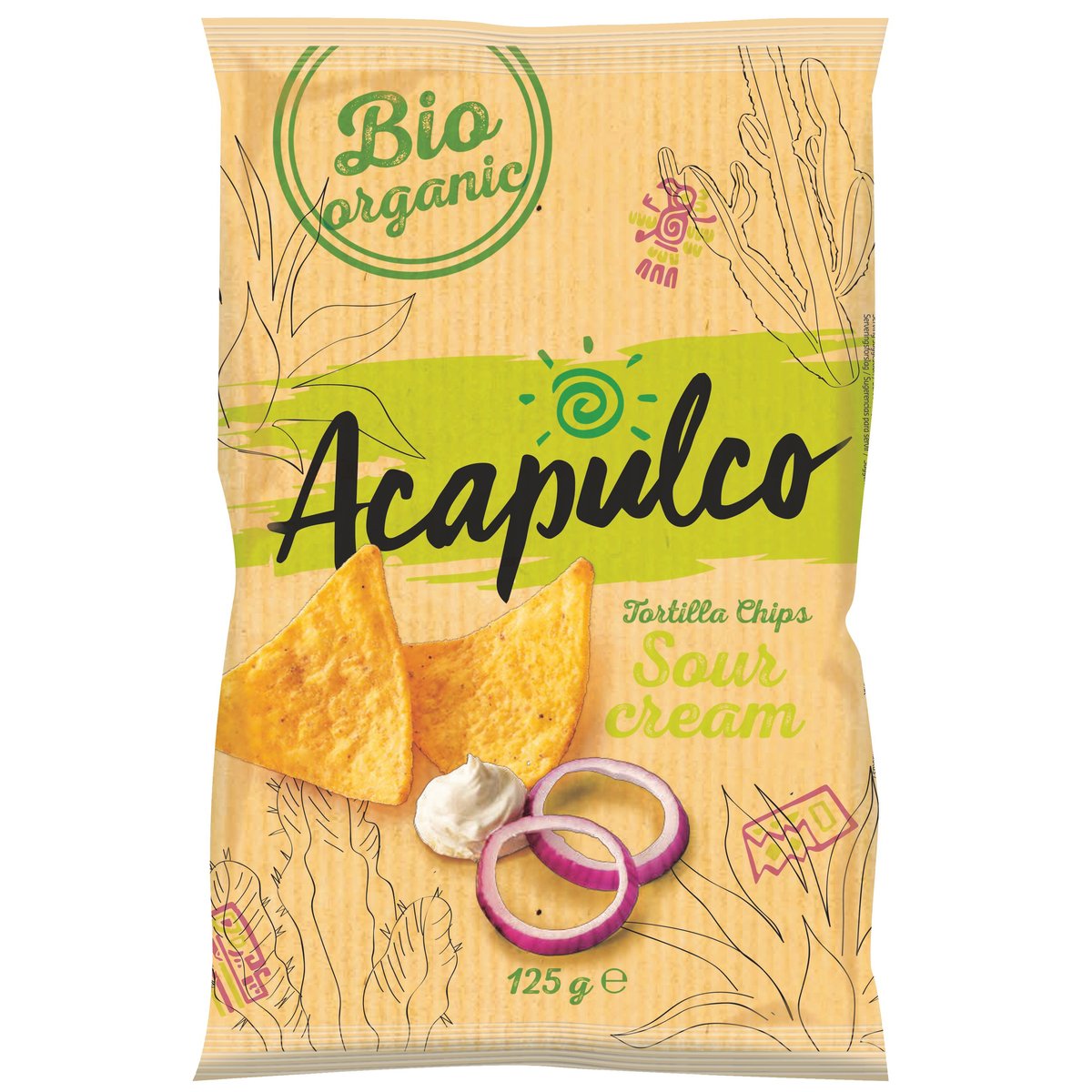 Poco Loco BIO Tortilla chips cibule a zakysaná smetana