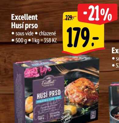 Excellent Husí prso sous vide chlazené 500 g  