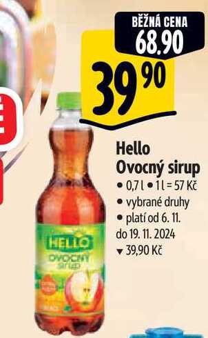  Hello Ovocný sirup • 0,71 