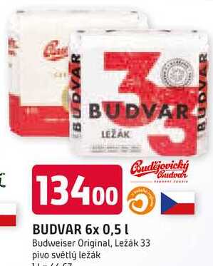 Budějovický BUDVAR 6x 0,5l