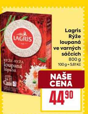 Lagris Rýže loupaná ve varných sáčcích 800 g 