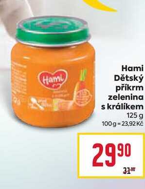 Hami Dětský příkrm zelenina s králíkem 125 g 