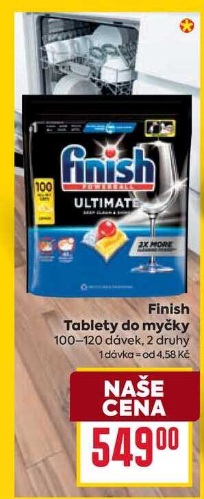 Finish Tablety do myčky 100-120 dávek