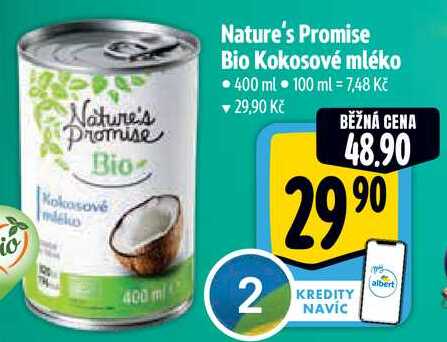 Nature's Promise Bio Kokosové mléko, 400 ml