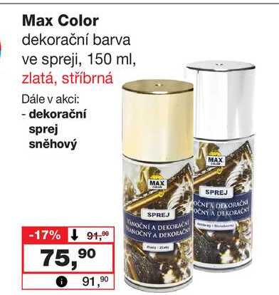 Max Color dekorační barva ve spreji, 150 ml