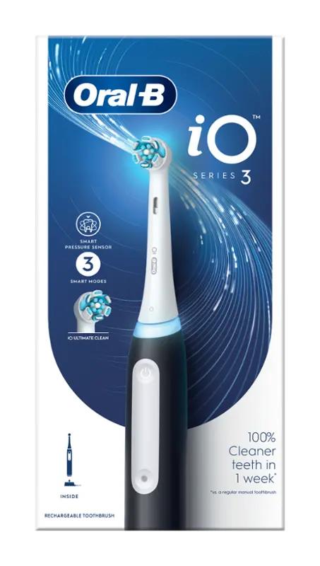 Oral-B Elektrický zubní kartáček Oral-B iO 3 Black Design Braun, 1 ks