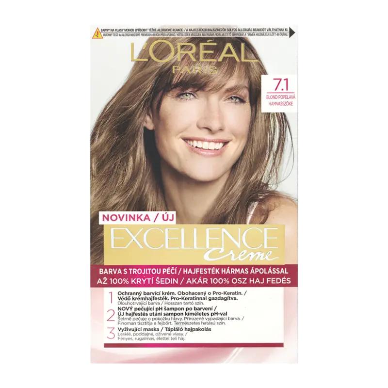 L'Oréal Barva na vlasy Excellence Creme 7.1 blond popelavá