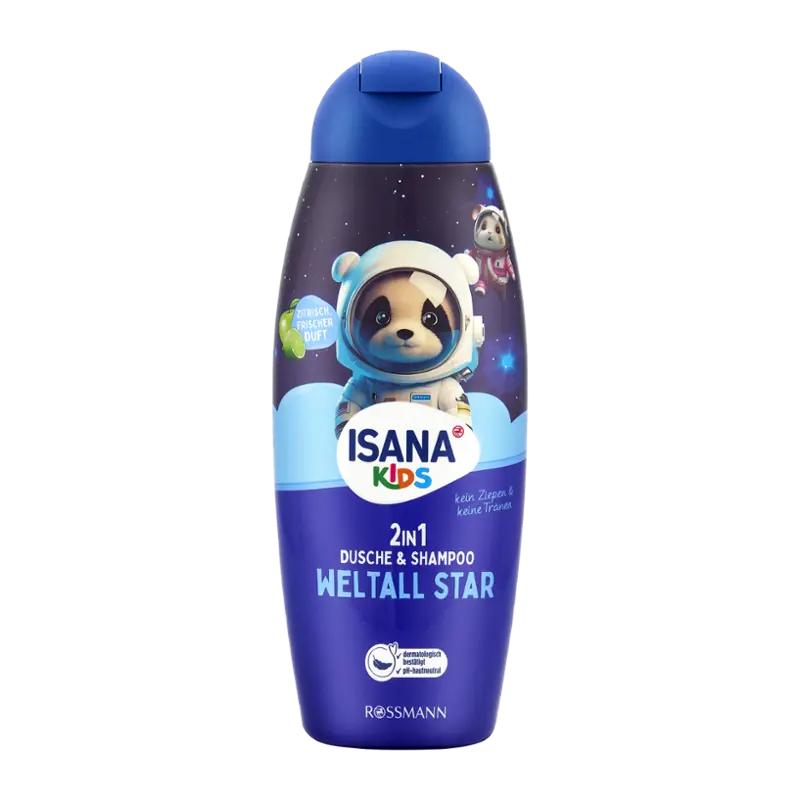 ISANA Kids Sprchový gel a šampon 2v1 Space Star, 300 ml