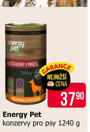 energy pet konzervy pro psy 1240 g 