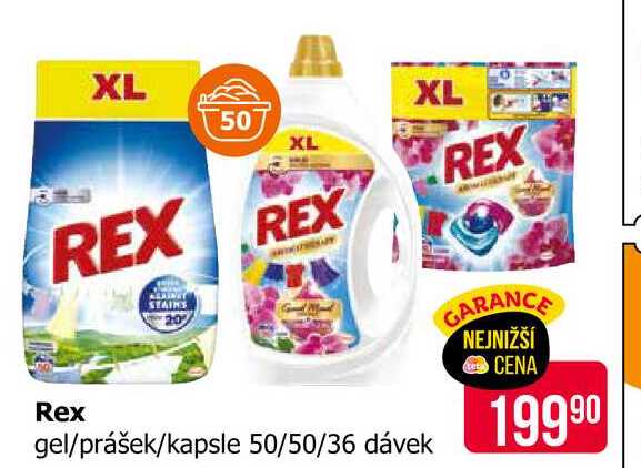 Rex Gel 50 dávek, vybrané druhy