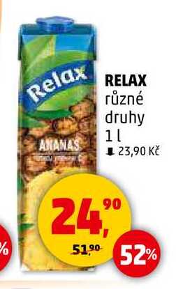 RELAX různé druhy, 1 l 