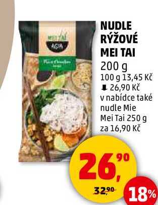 NUDLE RÝŽOVÉ ΜΕΙ ΤΑΙ, 200 g