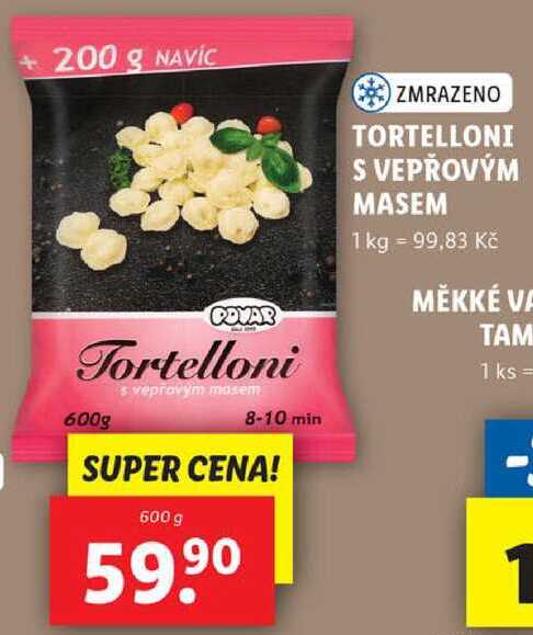 TORTELLONI S VEPŘOVÝM MASEM, 600 g