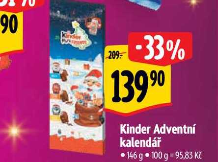 Kinder Adventní kalendář 146 g