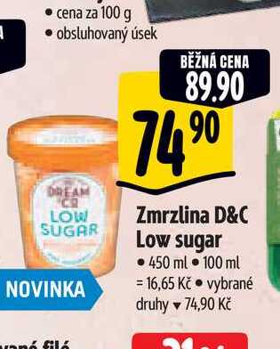  Zmrzlina D&C Low sugar  450 ml