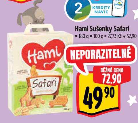   Hami Sušenky Safari 180 g 