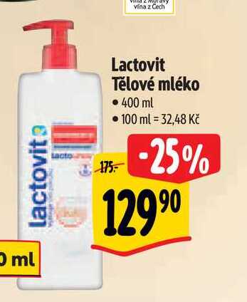   Lactovit Tělové mléko • 400 ml 