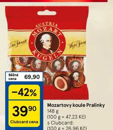 Mozartovy koule Pralinky, 148 g