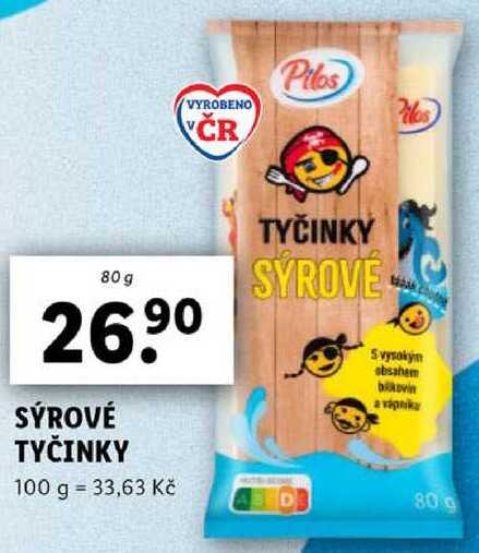 SÝROVÉ TYČINKY, 80 g