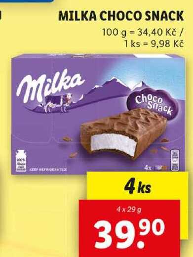 MILKA CHOCO SNACK, 4x 29 g