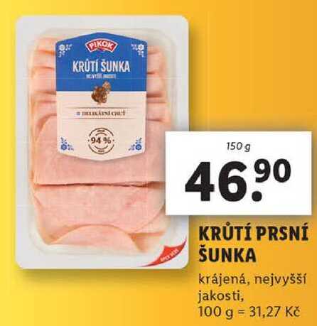 KRŮTÍ PRSNÍ ŠUNKA, 150 g