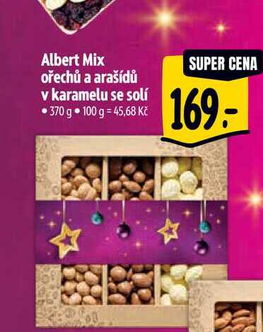 Albert Mix ořechů a arašídů v karamelu se solí • 370 g 