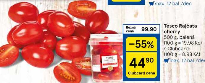 Tesco Rajčata cherry, 500 g, balená