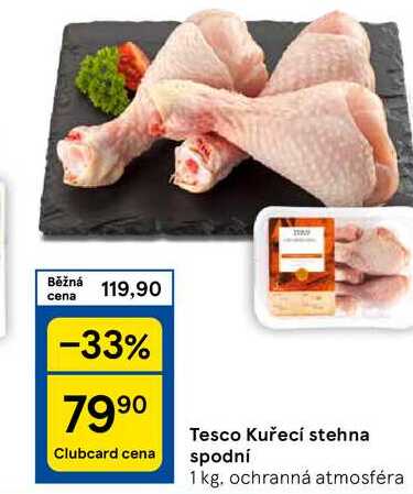 Tesco Kuřecí stehna spodní, 1 kg