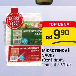 MIKROTENOVÉ SÁČKY různé druhy 1 balení / 50 ks 