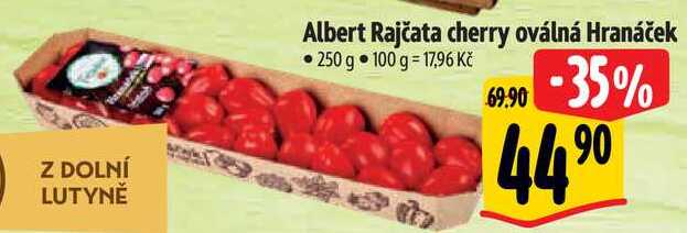 Albert Rajčata cherry oválná Hranáček, 250 g 