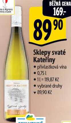 Sklepy svaté Kateřiny, 0,75 l