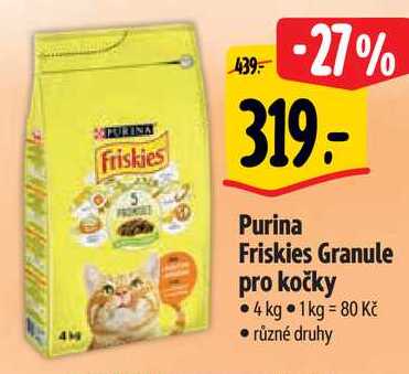 Purina Friskies Granule pro kočky, 4 kg 