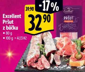 Excellent Pršut z bůčku, 80 g  