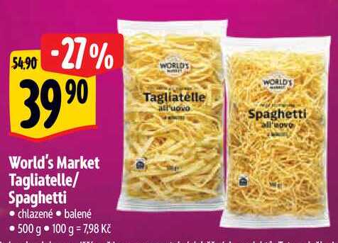 World's Market Tagliatelle/Spaghetti, 500 g 