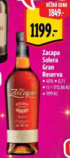 Zacapa Solera Gran Reserva, 0,7 l