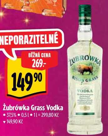 Żubrówka Grass Vodka, 0,5 l v akci