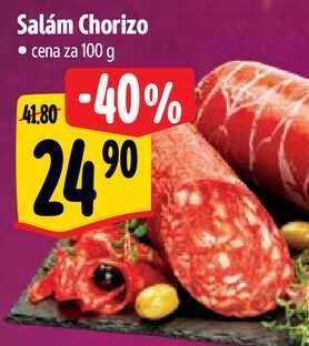 Salám Chorizo, cena za 100 g 