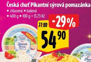 Česká chuť Pikantní sýrová pomazánka, 400 g