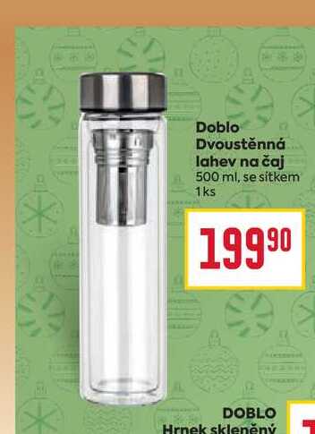 Doblo Dvoustěnná lahev na čaj 500 ml, se sítkem 1ks 