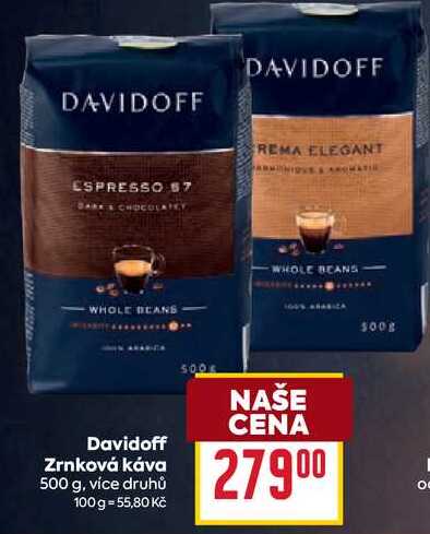 Davidoff Zrnková káva 500 g v akci