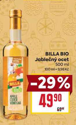 BILLA BIO Jablečný ocet 500 ml 