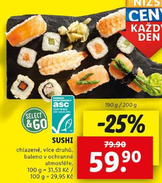 Sushi, 190 g/200 g