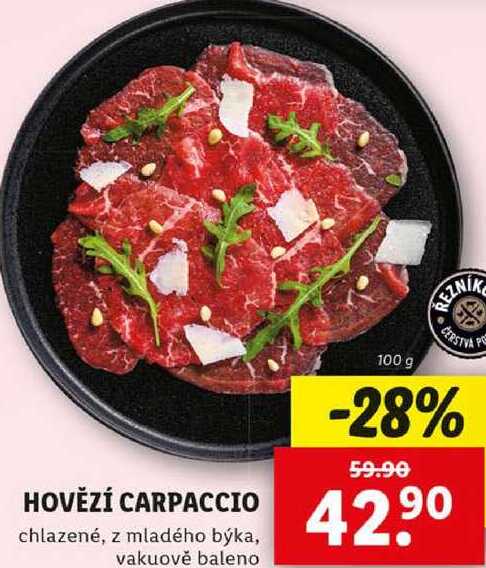 HOVĚZÍ CARPACCIO, 100 g