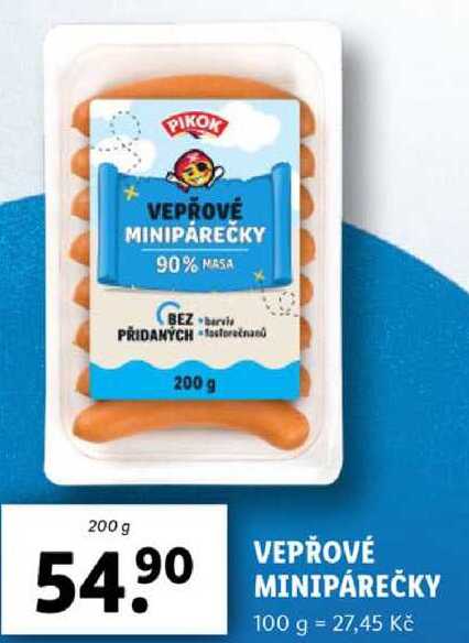 VEPŘOVÉ MINIPÁREČKY, 200 g